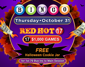 Bingo RED HOT Halloween Celebration